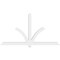 Ekena Millwork Redmond Architectural Grade PVC Gable Bracket, 84"W x 45 1/2"H x 4"D x 4"F, 13/12 Pitch GBP084X46X0404RED00 - alternate 5